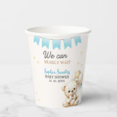 "We Can Bearly Wait! Teddy Bear Baby Shower Pappbecher (Vorderseite)
