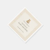 We Can Bearly Wait Teddy Bear Baby Shower Party Serviette (Ecke)