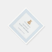 We Can Bearly Wait Teddy Bear Baby Shower Party Serviette (Ecke)