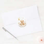 We can Bearly Wait Teddy Bear Baby Shower Runder Aufkleber (Umschlag)
