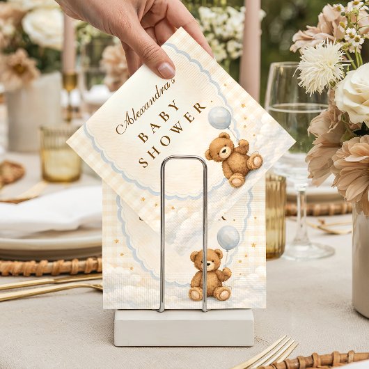 We Can Bearly Wait Teddy Bear Baby Shower Serviette