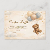 We Can Bearly Wait Teddy Bear Ballo Diapper Raffle Begleitkarte (Vorderseite)