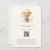 We Can Bearly Wait Teddy Bear Balloon Baby Shower Einladung (Rückseite)