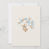 We Can Bearly Wait Teddy Bear Boy Baby Shower Einladung (Rückseite)