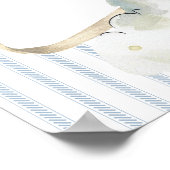 We Can Bearly Wait Teddy Bear Boy Shower Welcome Poster (Ecke)