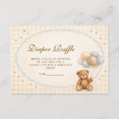 We Can Bearly Wait Teddy Bear Diapper Raffle Begleitkarte (Vorderseite)