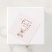 We Can Bearly Wait Teddy Bear Pink Baby Shower Geschenkanhänger (Beispiel)
