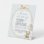 We Can Bearly Wait Teddy Grahams  Baby Shower Game Sockelschild (Vorderseite)