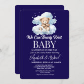We Can Bearly Wait Theme Baby Shower Invitation Einladung (Vorne/Hinten)
