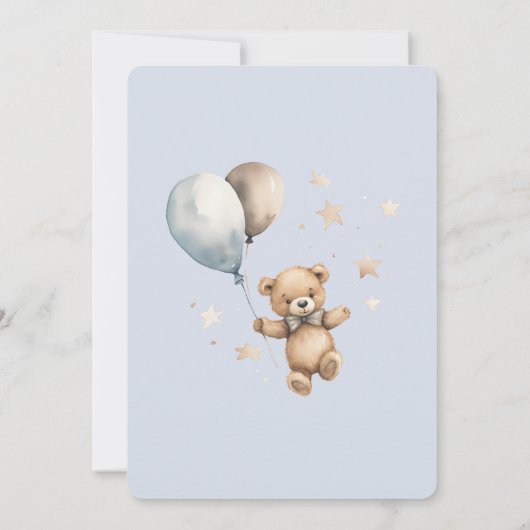 We Can Bearly Wait Theme Baby Shower Invitation Einladung (Rückseite)