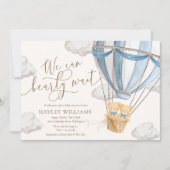 We Can Bearly Wait Twins Baby Shower Invitation Einladung (Vorderseite)