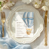 We Can Bearly Wait Twins Baby Shower  Menükarte