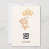 We Can Bearly Wait Watercolor Baby Shower Einladung (Rückseite)