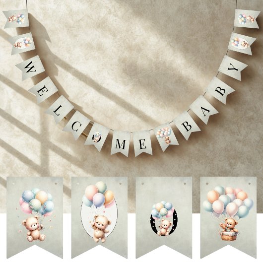 We Can Bearly Wait Welcome Baby Baby Shower Wimpelkette