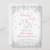 We Can Bearly Wait Winter Baby Shower Invitation Einladung (Vorderseite)