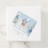 We Can Bearly Wait Winter Teddy Bear Baby Shower Geschenkanhänger (Beispiel)