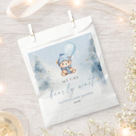We Can Bearly Wait Winter Teddy Bear Baby Shower Geschenktütchen