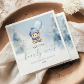 We Can Bearly Wait Winter Teddy Bear Baby Shower Serviette