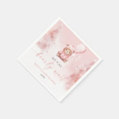 We Can Bearly Wait Winter Teddy Bear Baby Shower Serviette (Ecke)