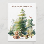 We Can Bearly Wait Woodland Baby Shower Invitation Einladung (Rückseite)