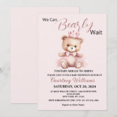 We Can Bearly WaitBaby Shower Invitation Einladung (Vorne/Hinten)