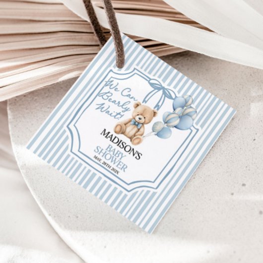 We Can Beary Wait, Baby Shower  Geschenkanhänger
