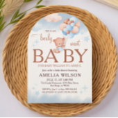 We Can Berly Wait Teddy Bear Arch Baby Shower Einladung