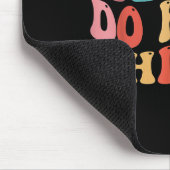 We Can Do Hard Things Groovy Retro Motivational Qu Mousepad (Ecke)