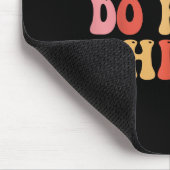 We Can Do Hard Things Groovy Retro Motivational Qu Mousepad (Ecke)