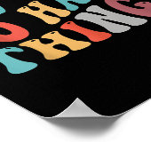 We Can Do Hard Things Groovy Retro Motivational Qu Poster (Ecke)