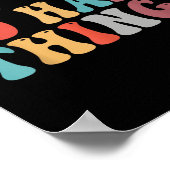 We Can Do Hard Things Groovy Retro Motivational Qu Poster (Ecke)