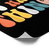 We Can Do Hard Things Motivational Teacher Wavy Poster (Ecke)