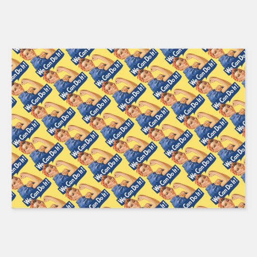 We Can Do It! Rosie the Riveter Geschenkpapier Set (Vorderseite)