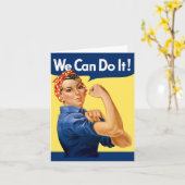We Can Do It! Rosie the Riveter Karte (Gelbe Blume)