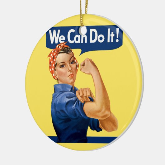 We Can Do It! Rosie the Riveter Keramik Ornament (Links)