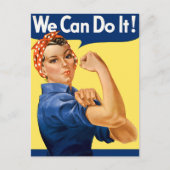 We Can Do It! Rosie the Riveter Postkarte (Vorderseite)