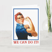 We Can Do It Rosie the Riveter Women Power WWII Karte (Vorderseite)