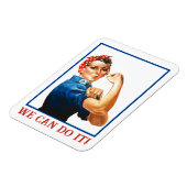 We Can Do It Rosie the Riveter Women Power WWII Magnet (Linke Seite)
