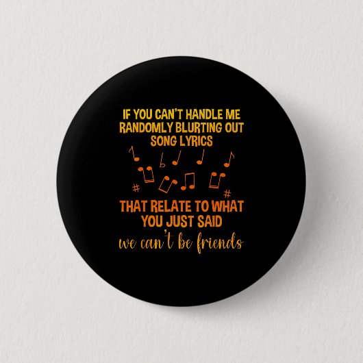 We Can't Be Friends - Uni - Black - Small - School Button (Vorderseite)
