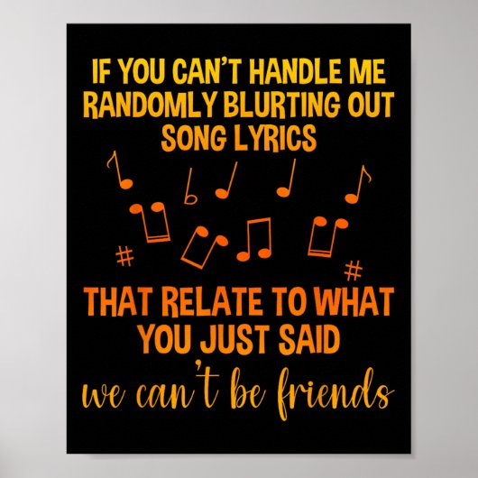 We Can't Be Friends - Uni - Black - Small - School Poster (Vorne)