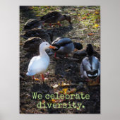 We Celebrate Diversity Poster Print (Vorne)