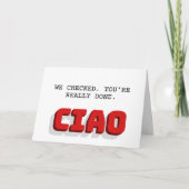 We Checked You're Really Done Retirement Karte (Vorderseite)