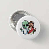 We come in peace button (Vorne & Hinten)