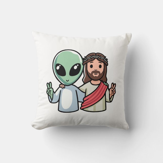 We come in peace kissen (Vorderseite)