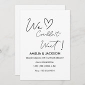 We Couldn’t Wait,Wedding Reception Invitation Einladung (Vorne/Hinten)