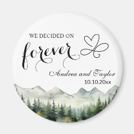 We decided on Forever Elegant Wedding favor Magnet