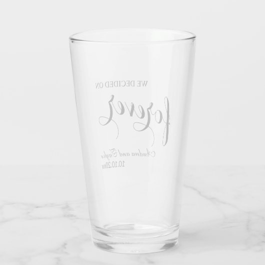 We decided on Forever Elegant Wedding Glas (Rückseite)
