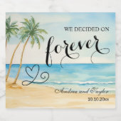 We decided on Forever Elegant Wedding Schaumweinetikett (Einzelnes Label)