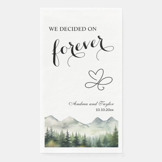 We decided on Forever Elegant Wedding Serviette (Vorderseite)