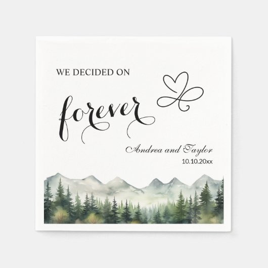 We decided on Forever Elegant Wedding Serviette (Vorderseite)